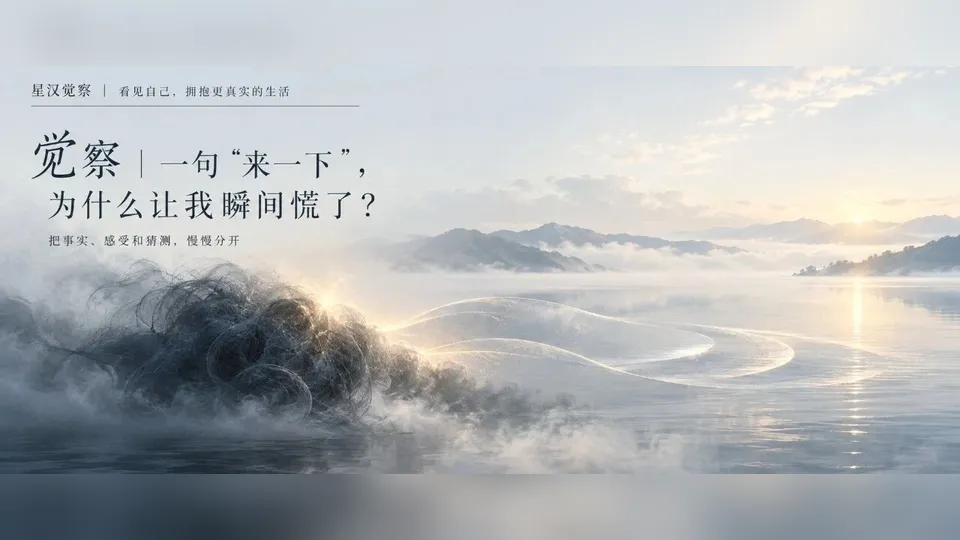 觉察让模糊变清晰，让不知道变知道